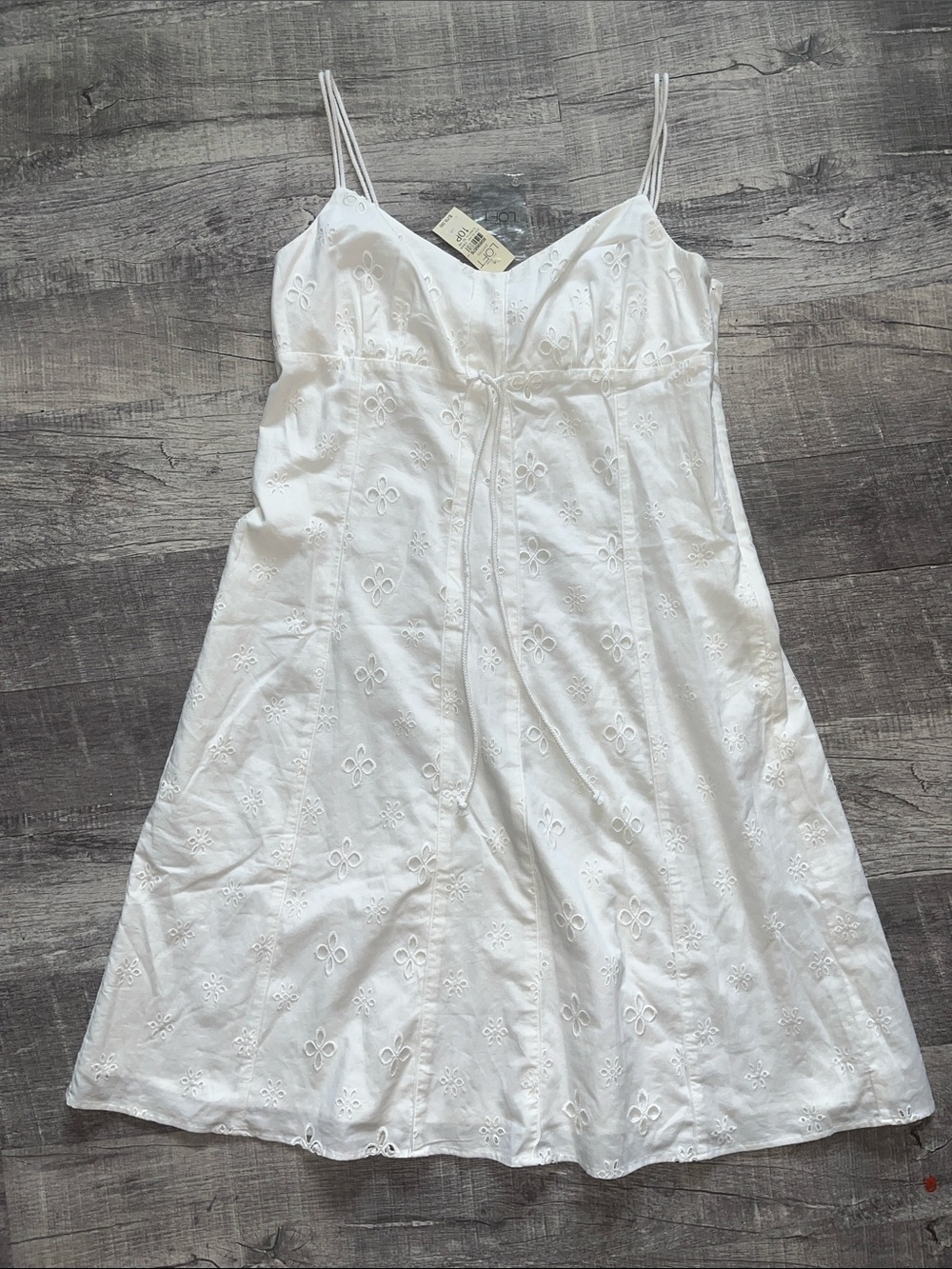 Loft White Eyelet Sundress